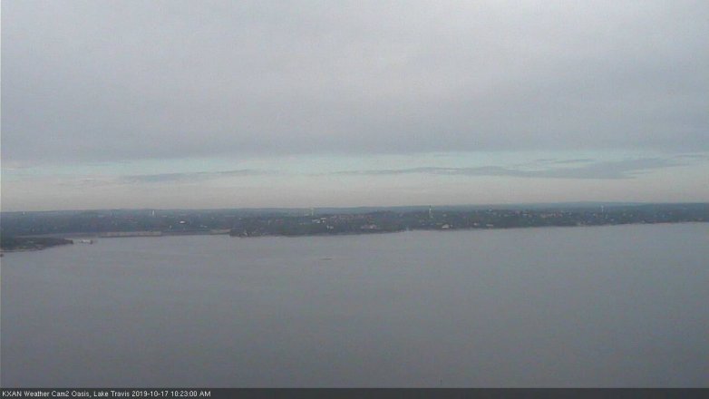 Lake Travis webcam, October 17, 2019 9:25 AM CT