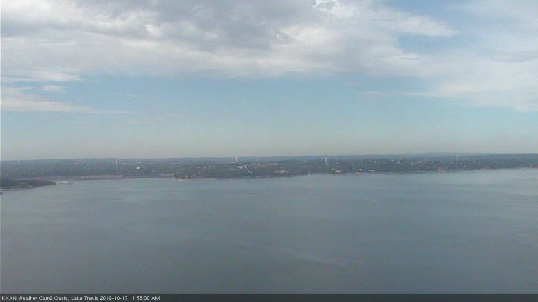 Lake Travis webcam, October 17, 2019 11:00 AM CT