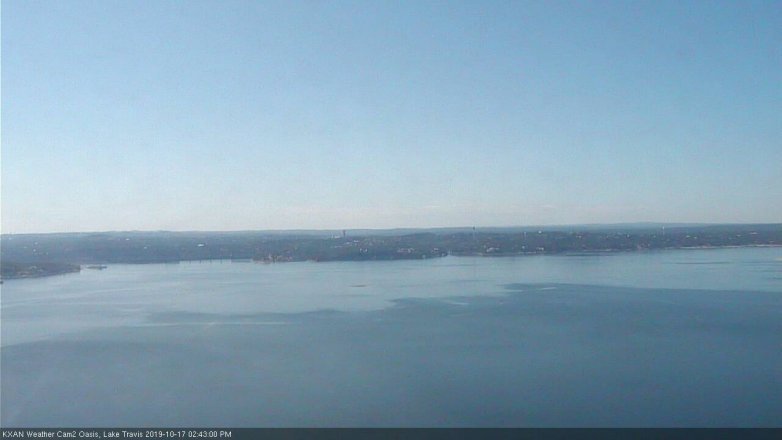 Lake Travis webcam, October 17, 2019 1:45 PM CT
