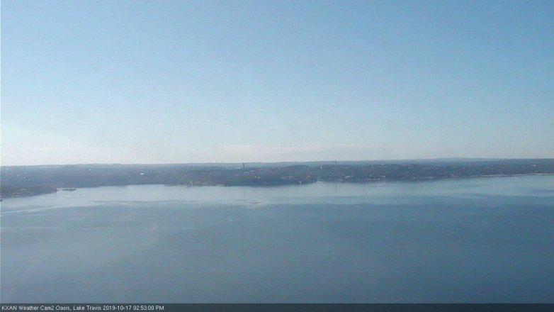 Lake Travis webcam, October 17, 2019 1:55 PM CT