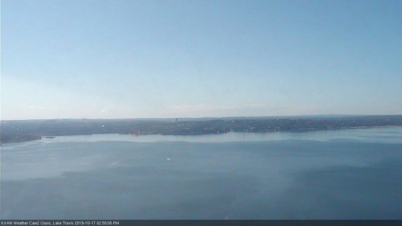 Lake Travis webcam, October 17, 2019 2:00 PM CT