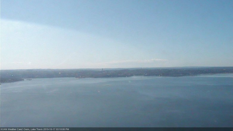 Lake Travis webcam, October 17, 2019 2:20 PM CT