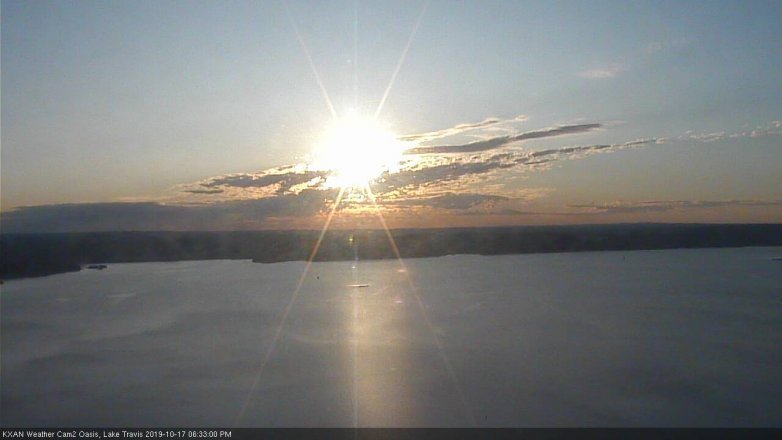 Lake Travis webcam, October 17, 2019 5:35 PM CT