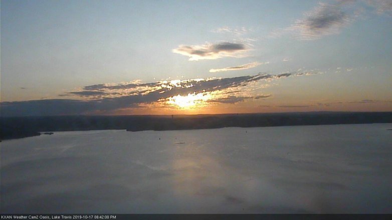 Lake Travis webcam, October 17, 2019 5:45 PM CT