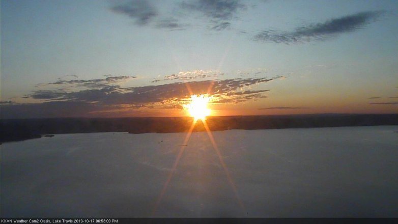 Lake Travis webcam, October 17, 2019 5:55 PM CT