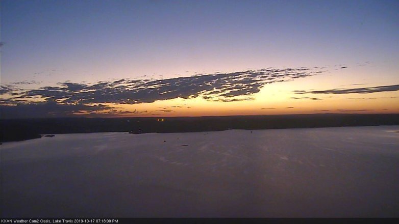 Lake Travis webcam, October 17, 2019 6:20 PM CT