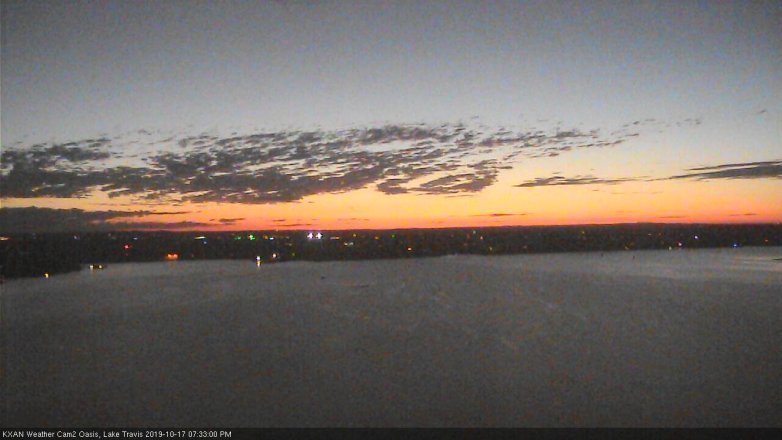Lake Travis webcam, October 17, 2019 6:35 PM CT