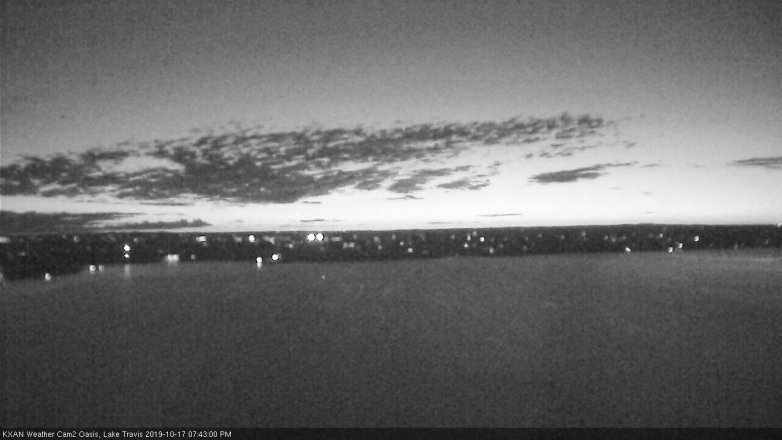 Lake Travis webcam, October 17, 2019 6:45 PM CT