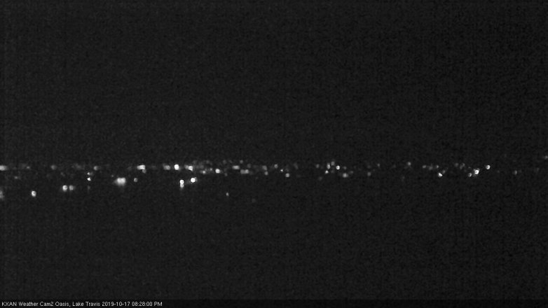 Lake Travis webcam, October 17, 2019 7:30 PM CT