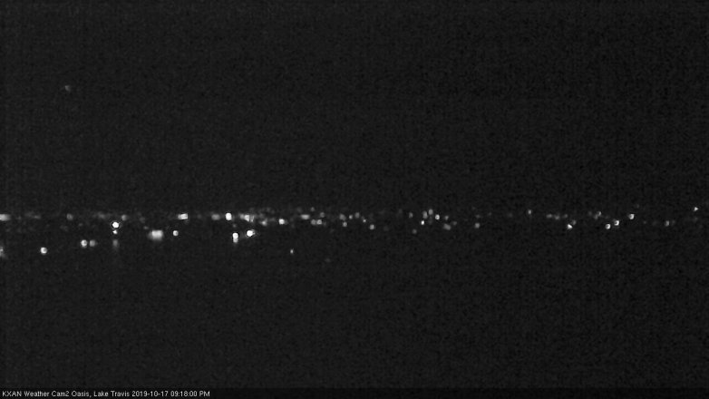 Lake Travis webcam, October 17, 2019 8:20 PM CT