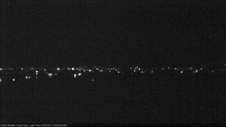 Lake Travis webcam, October 17, 2019 9:00 PM CT