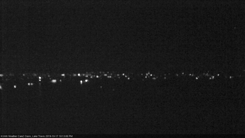 Lake Travis webcam, October 17, 2019 9:15 PM CT
