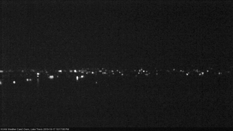 Lake Travis webcam, October 17, 2019 9:20 PM CT