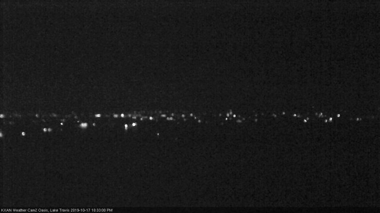 Lake Travis webcam, October 17, 2019 9:35 PM CT