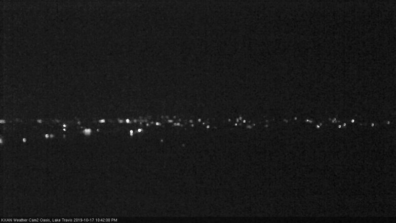 Lake Travis webcam, October 17, 2019 9:45 PM CT