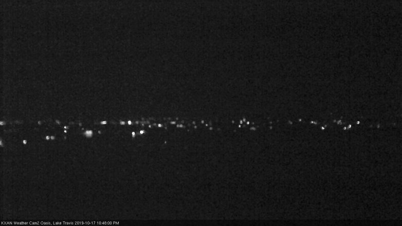 Lake Travis webcam, October 17, 2019 9:50 PM CT