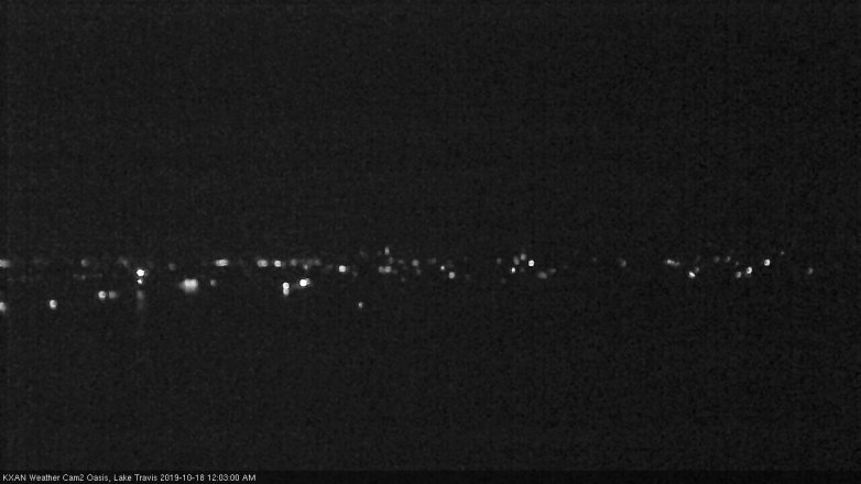 Lake Travis webcam, October 17, 2019 11:05 PM CT