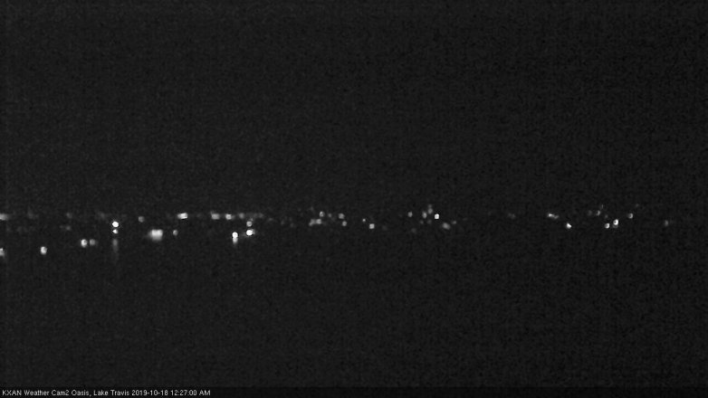 Lake Travis webcam, October 17, 2019 11:30 PM CT