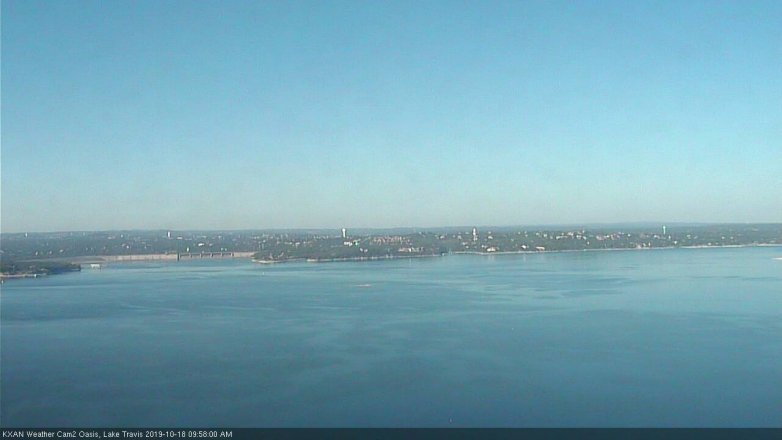 Lake Travis webcam, October 18, 2019 9:00 AM CT