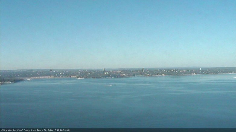 Lake Travis webcam, October 18, 2019 9:20 AM CT