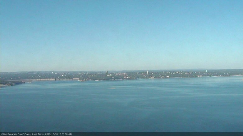 Lake Travis webcam, October 18, 2019 9:25 AM CT