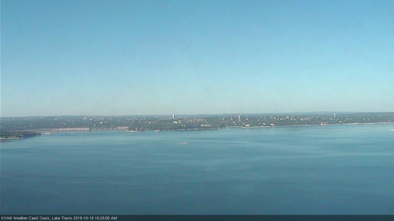 Lake Travis webcam, October 18, 2019 9:30 AM CT
