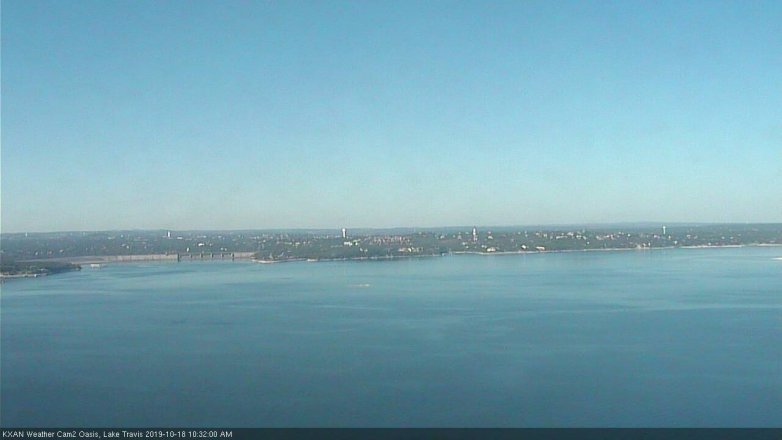 Lake Travis webcam, October 18, 2019 9:35 AM CT