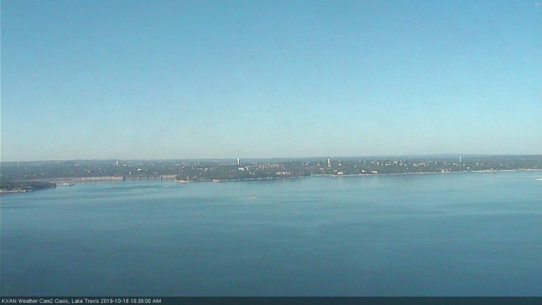 Lake Travis webcam, October 18, 2019 9:40 AM CT