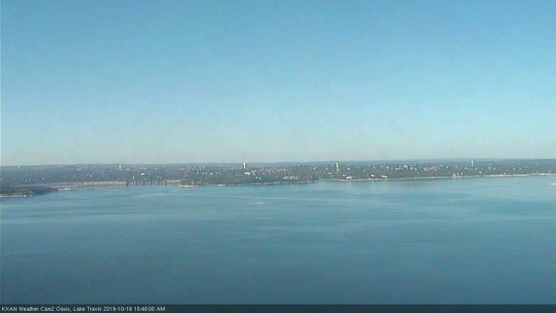 Lake Travis webcam, October 18, 2019 9:50 AM CT