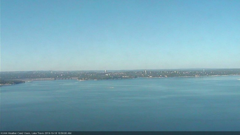 Lake Travis webcam, October 18, 2019 10:00 AM CT