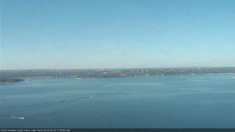 Lake Travis webcam, October 18, 2019 10:10 AM CT
