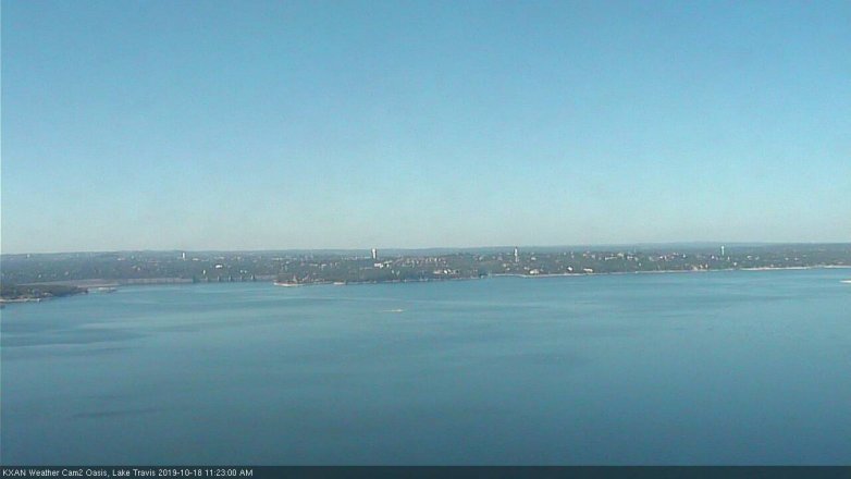 Lake Travis webcam, October 18, 2019 10:25 AM CT