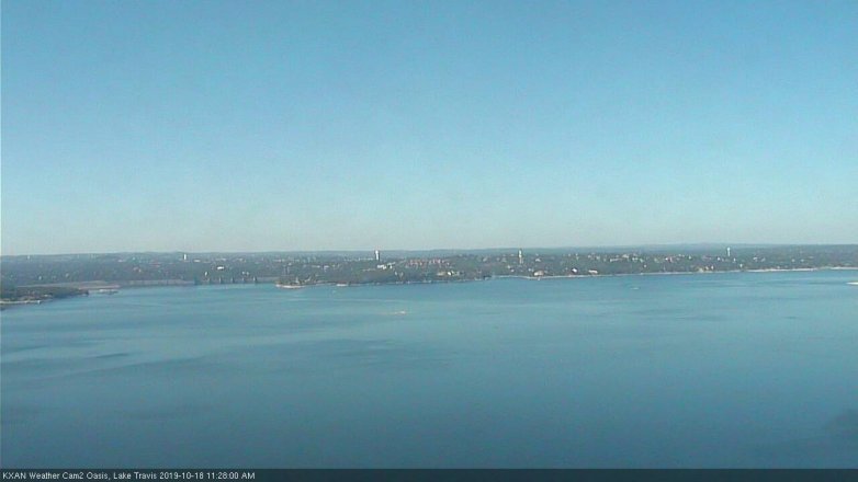 Lake Travis webcam, October 18, 2019 10:30 AM CT