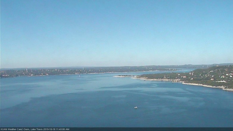 Lake Travis webcam, October 18, 2019 10:45 AM CT