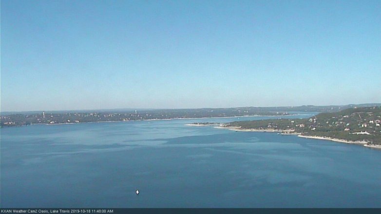 Lake Travis webcam, October 18, 2019 10:50 AM CT