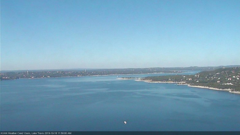 Lake Travis webcam, October 18, 2019 11:00 AM CT