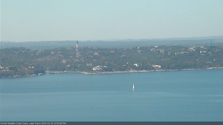 Lake Travis webcam, October 18, 2019 11:55 AM CT