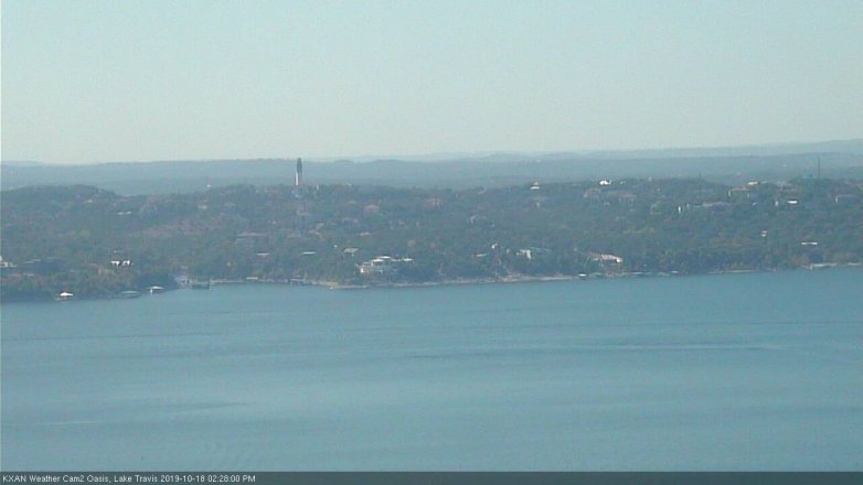 Lake Travis webcam, October 18, 2019 1:30 PM CT