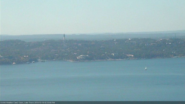 Lake Travis webcam, October 18, 2019 1:35 PM CT