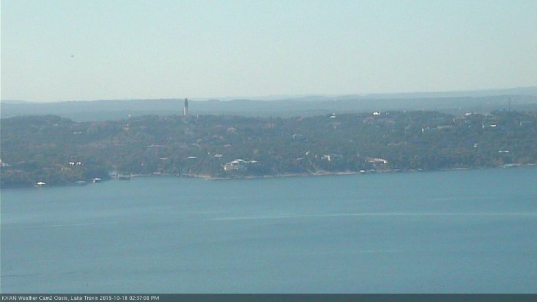 Lake Travis webcam, October 18, 2019 1:40 PM CT