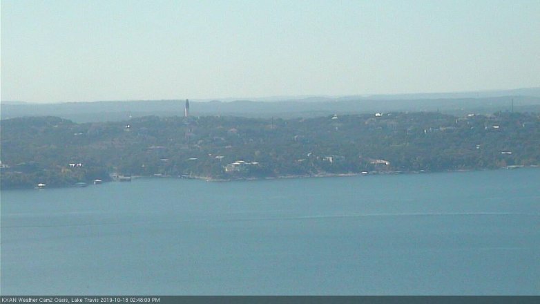 Lake Travis webcam, October 18, 2019 1:50 PM CT