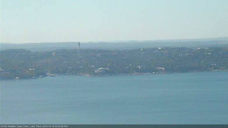Lake Travis webcam, October 18, 2019 1:55 PM CT