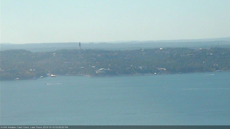 Lake Travis webcam, October 18, 2019 2:10 PM CT