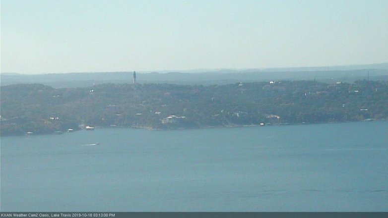 Lake Travis webcam, October 18, 2019 2:15 PM CT