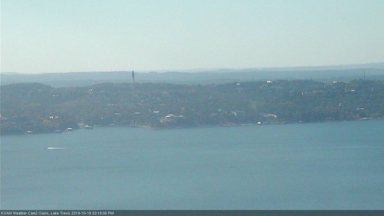 Lake Travis webcam, October 18, 2019 2:20 PM CT