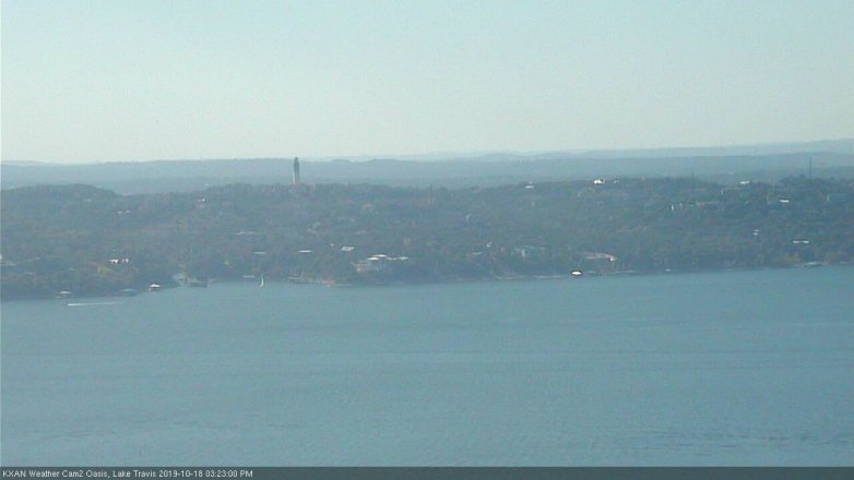 Lake Travis webcam, October 18, 2019 2:25 PM CT