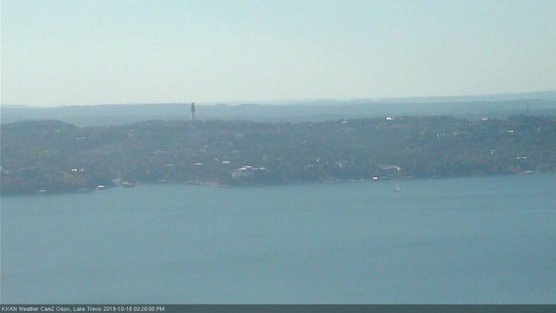 Lake Travis webcam, October 18, 2019 2:30 PM CT