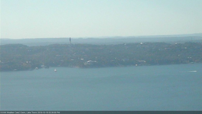 Lake Travis webcam, October 18, 2019 2:40 PM CT