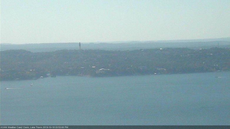 Lake Travis webcam, October 18, 2019 2:55 PM CT