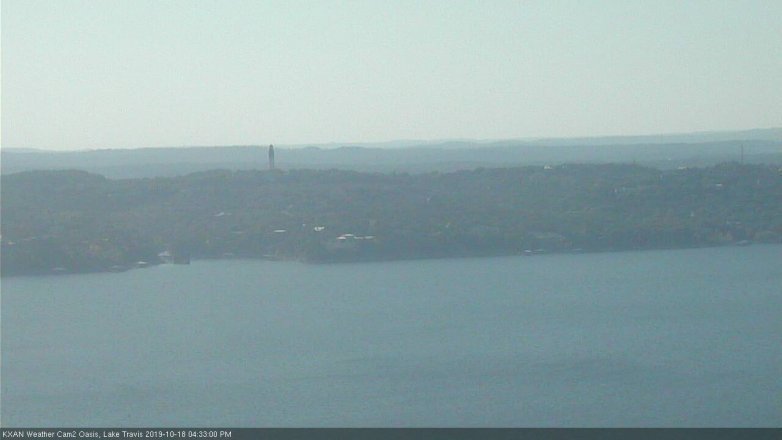 Lake Travis webcam, October 18, 2019 3:35 PM CT